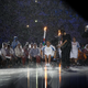 Clodoaldo Silva Brazilian Paralympic swimmer lights the Cauldron at the Opening Ceremony of the Rio 2016 Paralympic Games at the Maracana Stadium. (OIS/IOC/Al Tielemans)